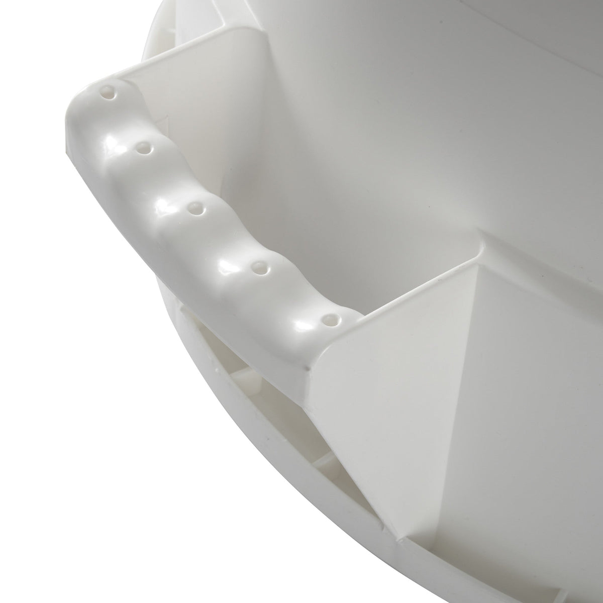 PTC-10W - Heavy-Duty Round Trash Can - White, 10 Gallon