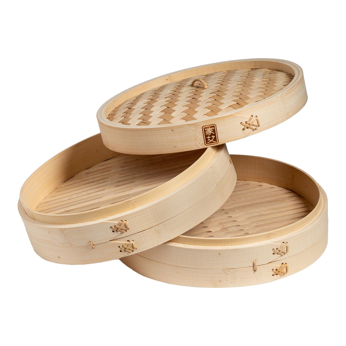 J26-0012 - Joyce Chen 2-Tier Bamboo Steamer Baskets, 12"