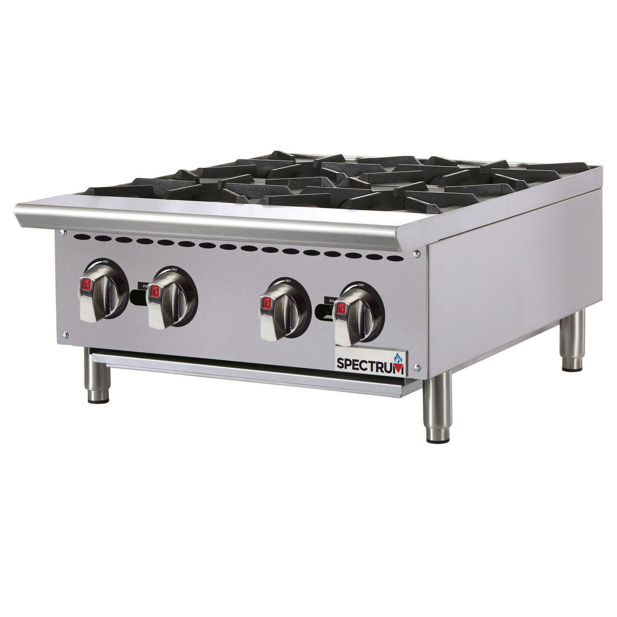 NGHP-4 - Spectrum Gas Hot Plate, 24" Wide, 4-Burner, Natural / LP