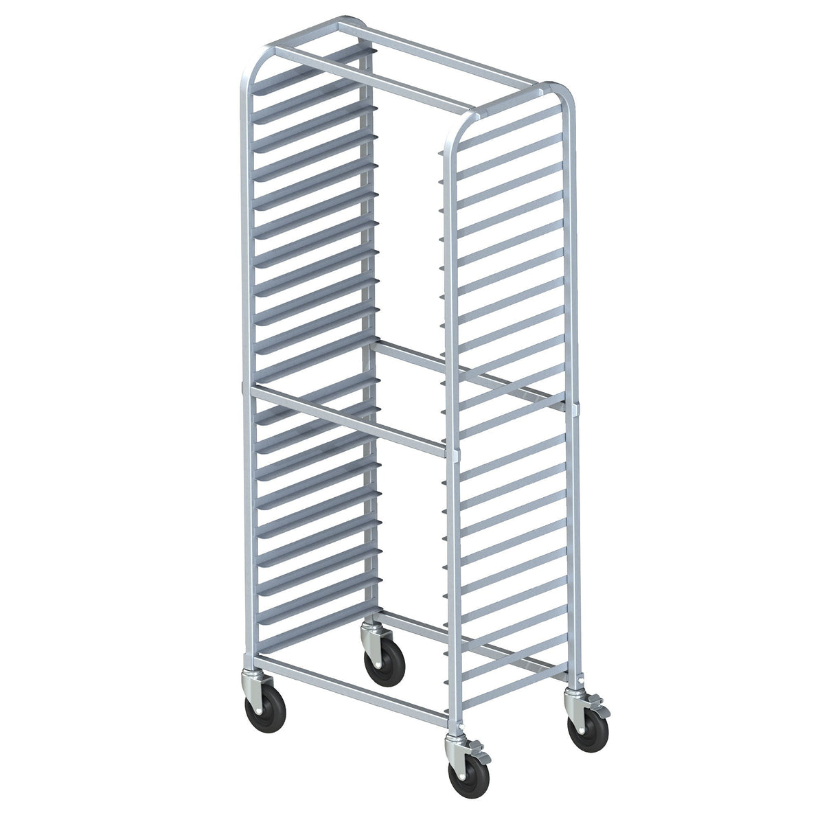 AWRS-20BK - 20-Tier Side-Load Sheet Pan Rack with Brakes - 3" Spacing - Welded