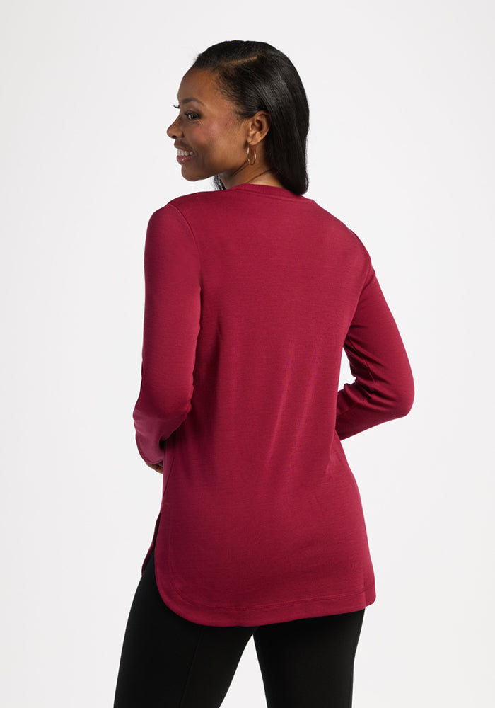 Blair Petite Tunic - Beet Red