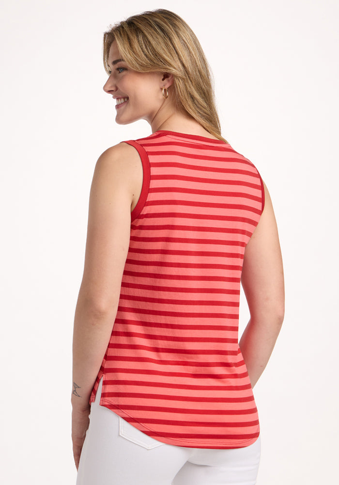 Bella Tunic Top - Wildberry Stripe