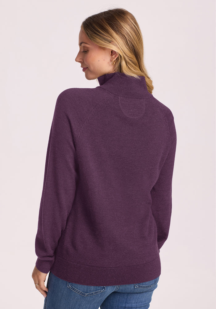 Collins 1/4 Zip Sweater - Purple Iris