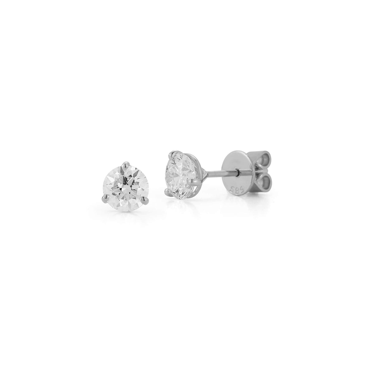 DRD Diamond Solitaire Studs 2.40 Ct. Total Weight