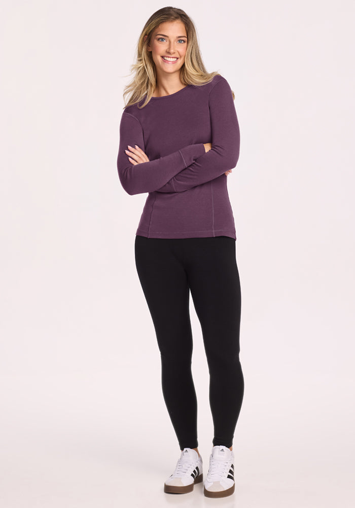 Hannah Long Sleeve Top - Purple Iris