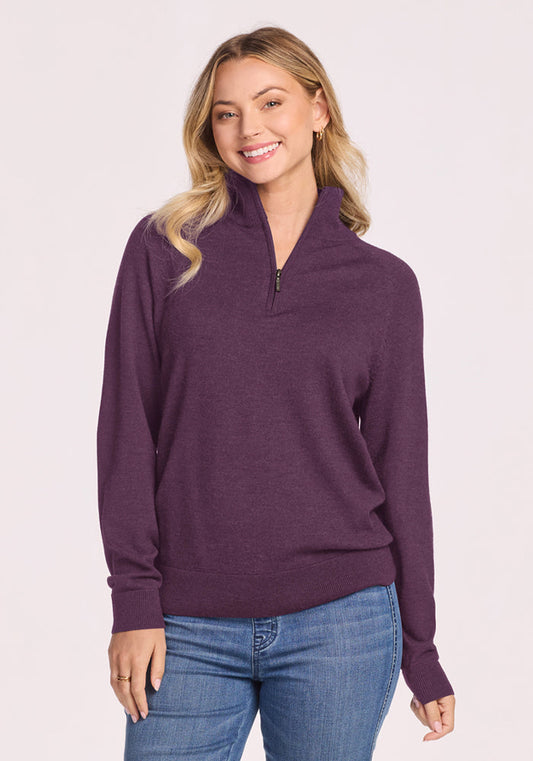 Collins 1/4 Zip Sweater - Purple Iris