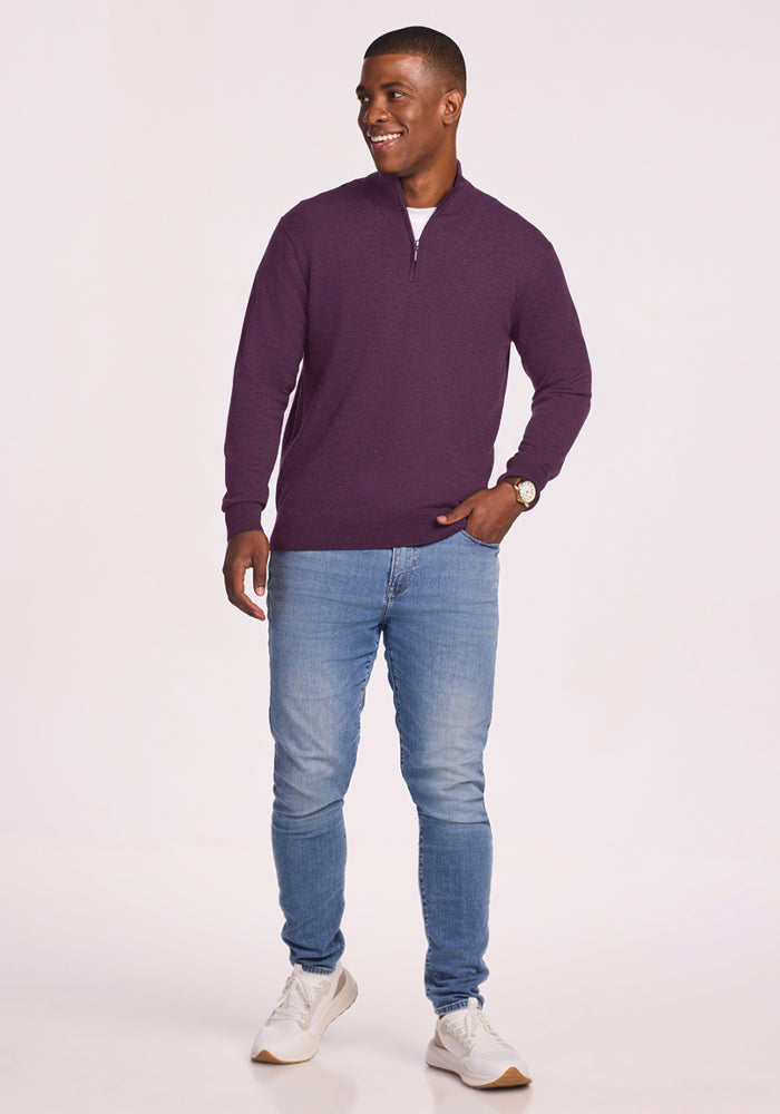 Enzo 1/4 Zip - Purple Iris