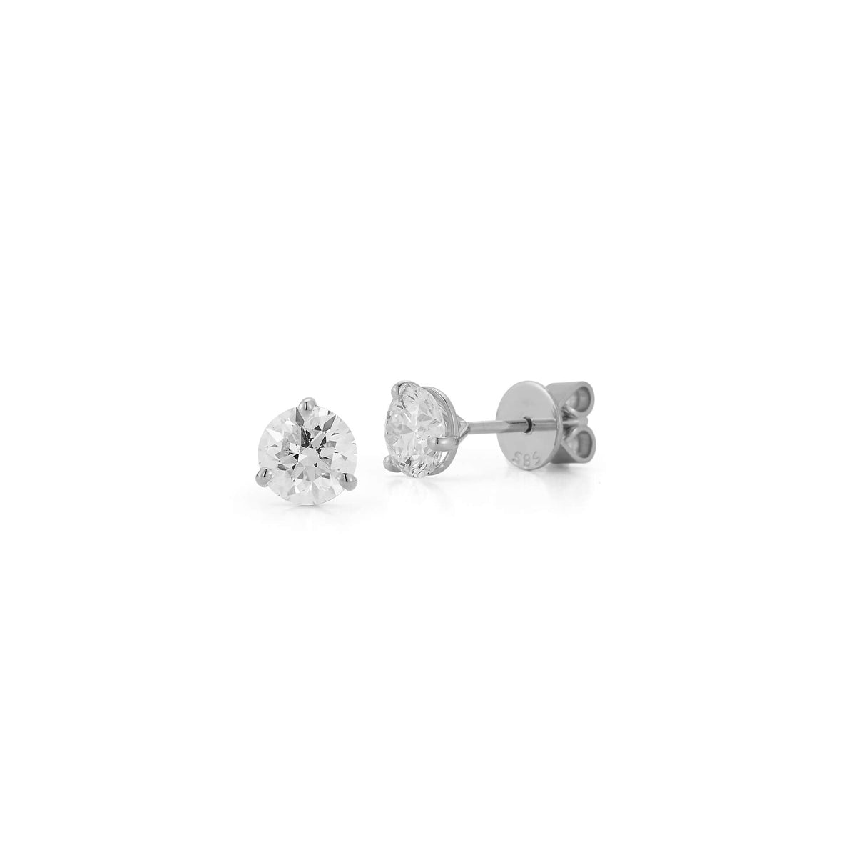 DRD Diamond Solitaire Studs 2.00 Ct. Total Weight