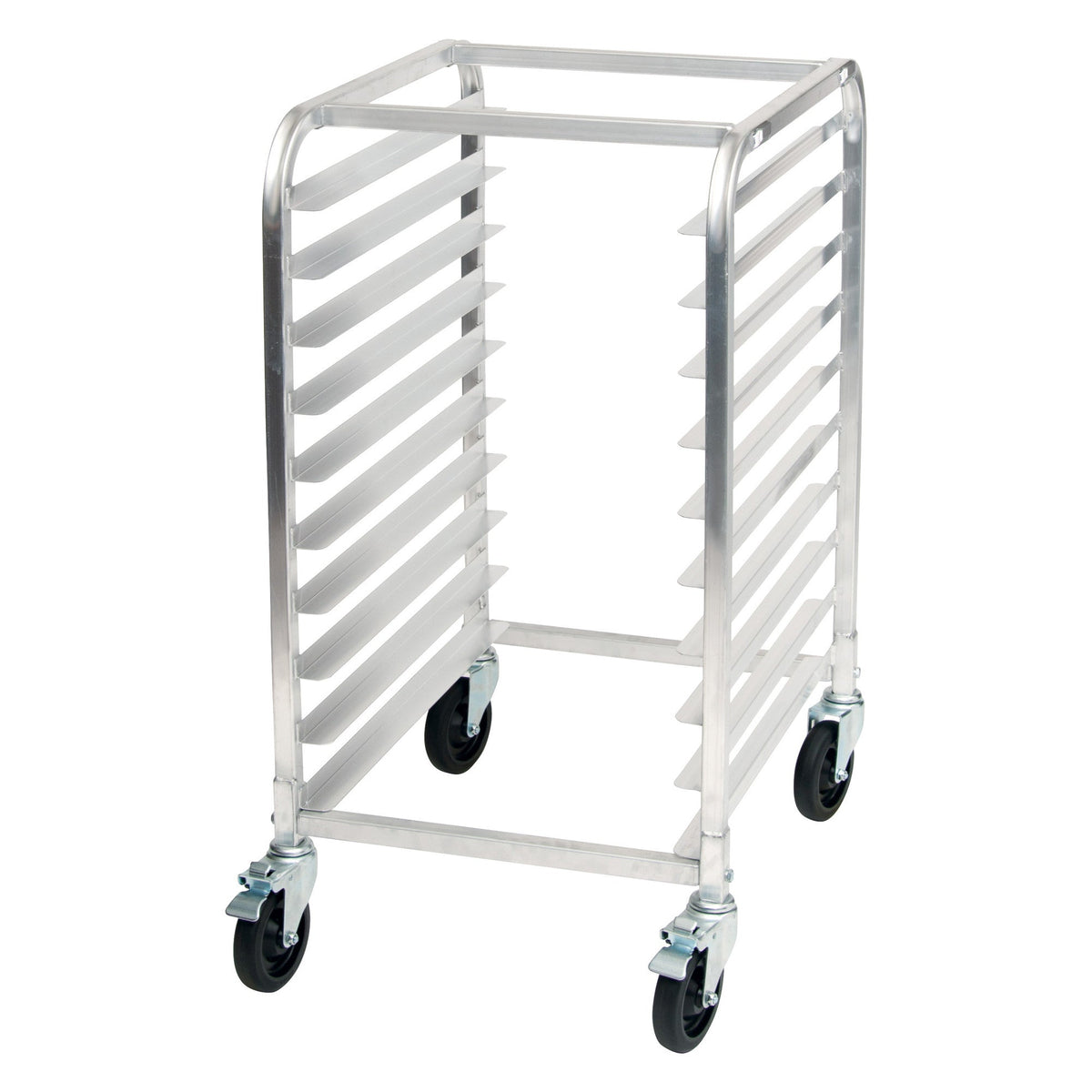 AWRK-10 - 10-Tier End-Load Sheet Pan Rack with Brakes - 3" Spacing - Welded