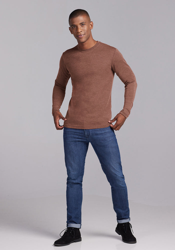 Easton Crew Neck Shirt - Sable Heather
