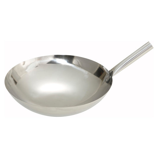 WOK-16N - Stainless Steel Chinese Wok - 16", Nailed