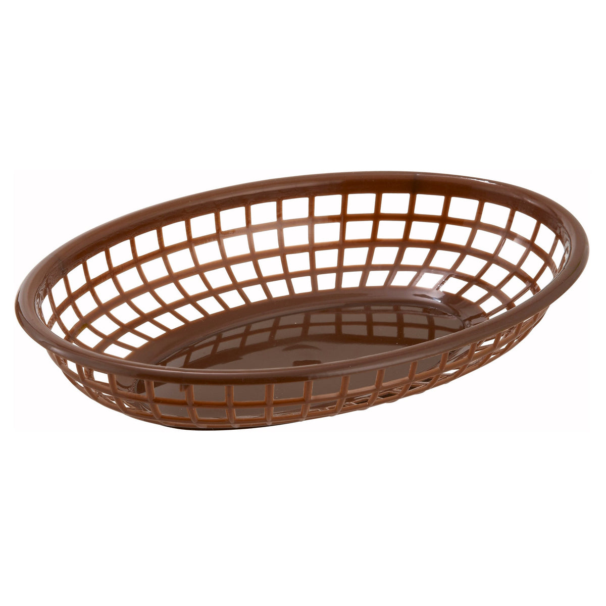 PFB-10B - Oval Fast Food Basket, 9-1/2" x 5" x 2" - Brown