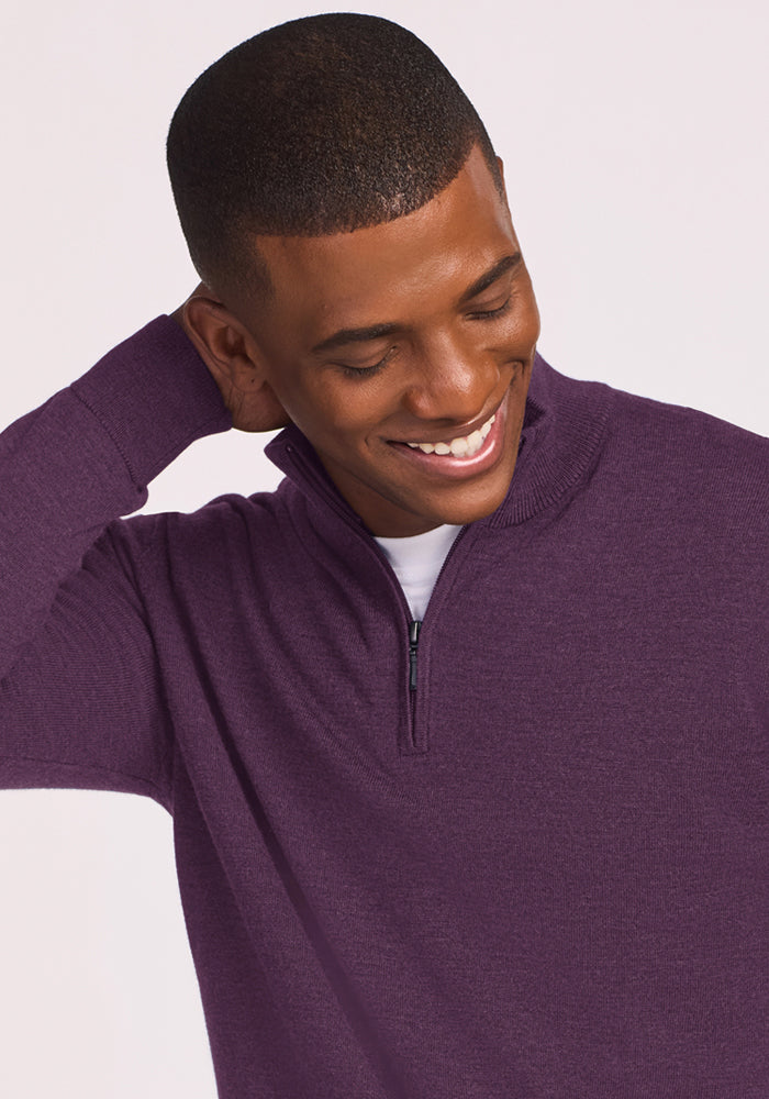 Enzo 1/4 Zip - Purple Iris