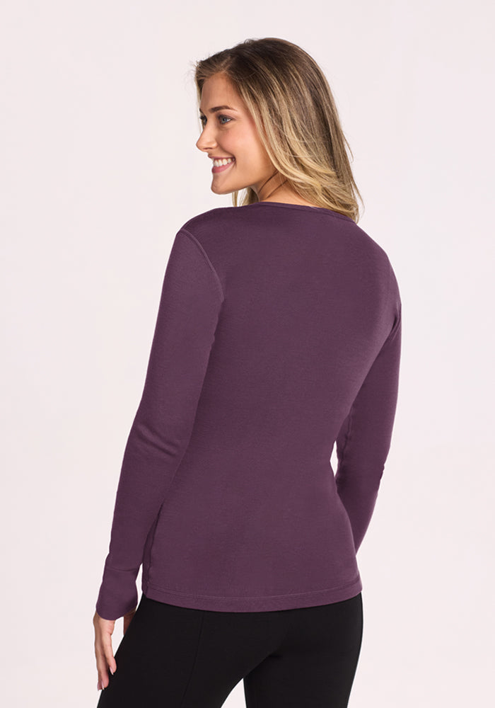 Hannah Long Sleeve Top - Purple Iris