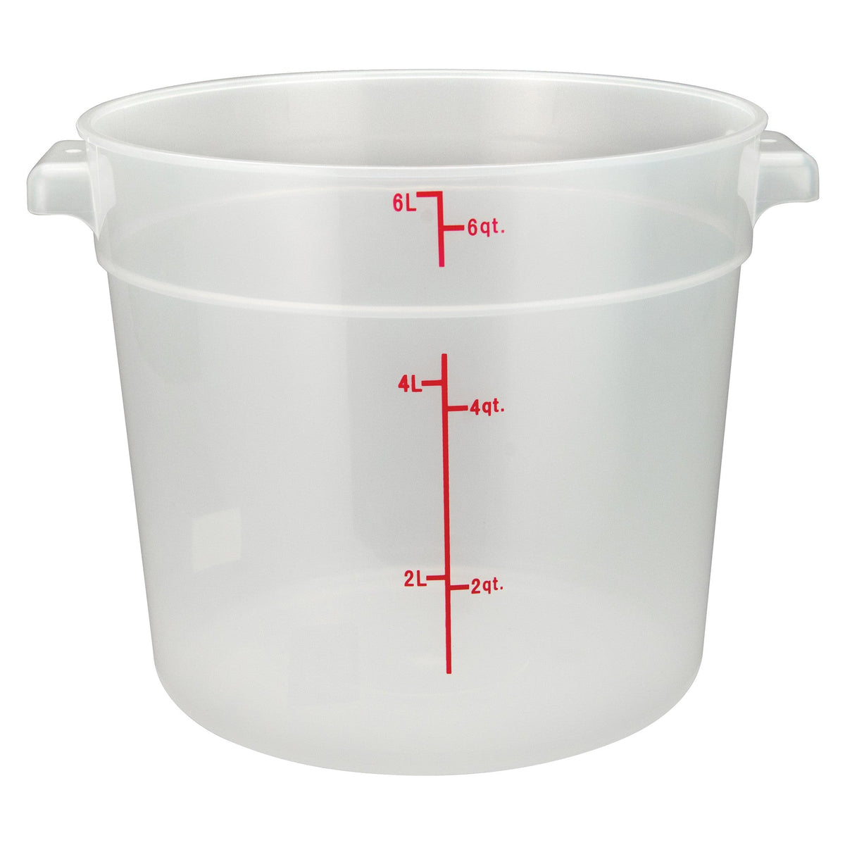 PTRC-6 - Round Storage Container, Translucent, Polypropylene - 6 Quart