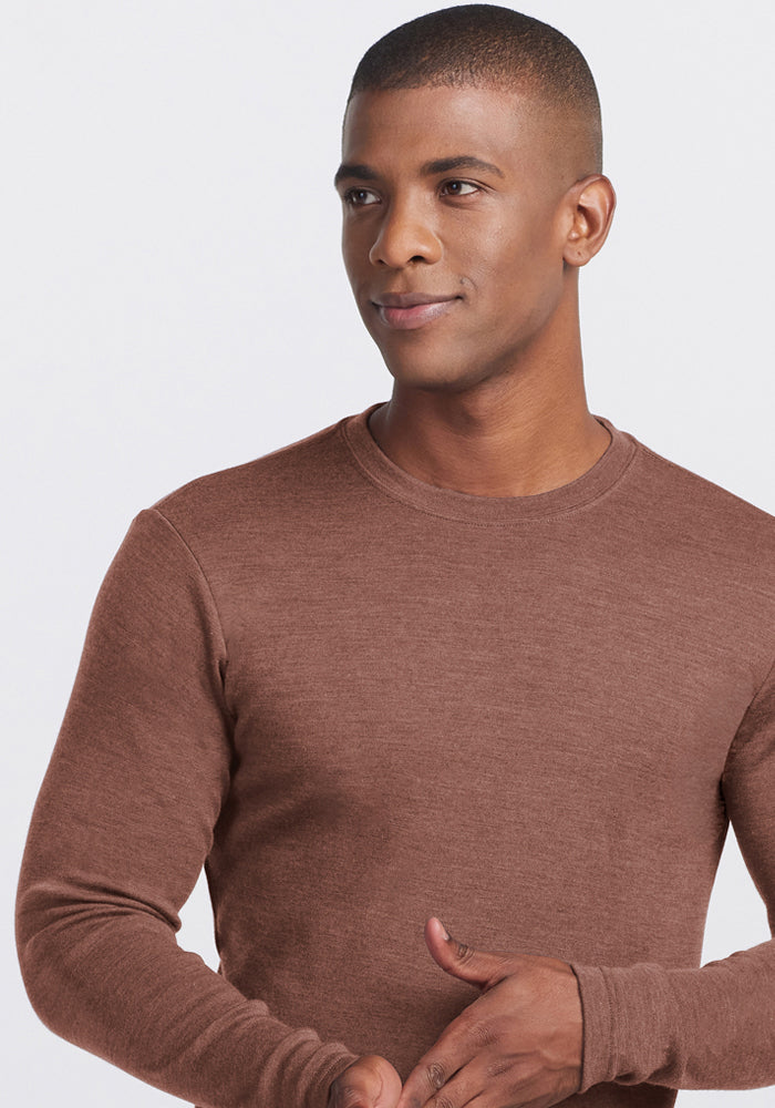 Easton Crew Neck Shirt - Sable Heather