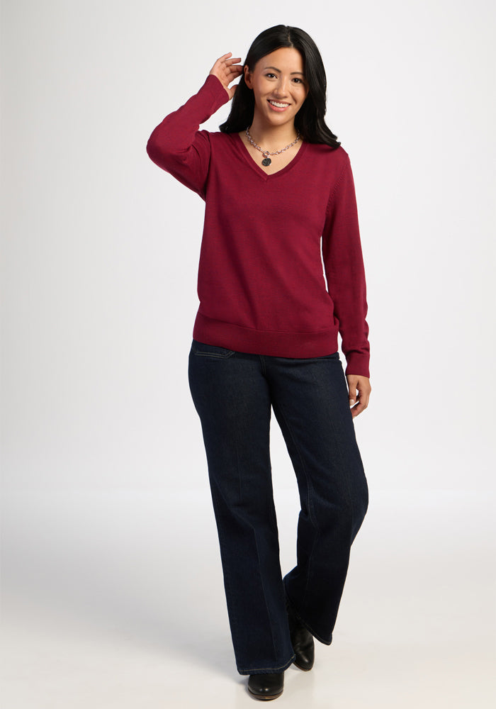 Francesca Sweater - Beet Red