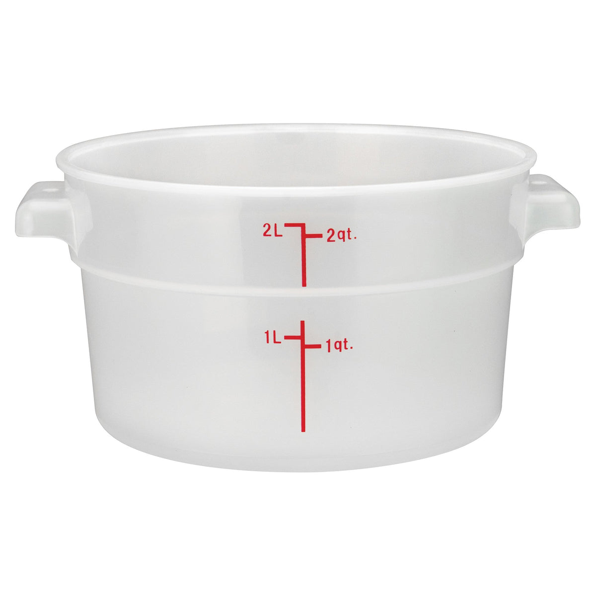 PTRC-2 - Round Storage Container, Translucent, Polypropylene - 2 Quart