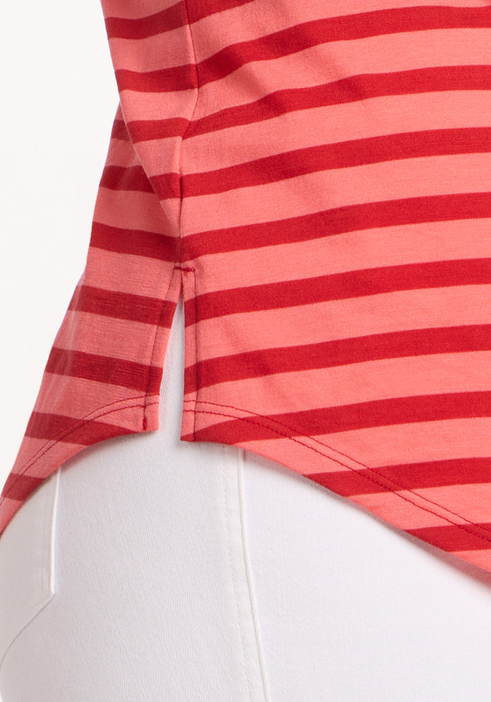 Bella Tunic Top - Wildberry Stripe