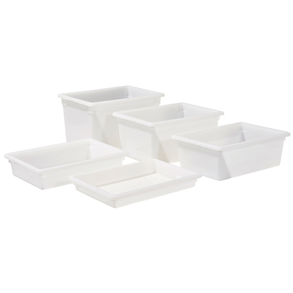 PFFW-12 - Food Storage Box, White Polypropylene - Full, 12"
