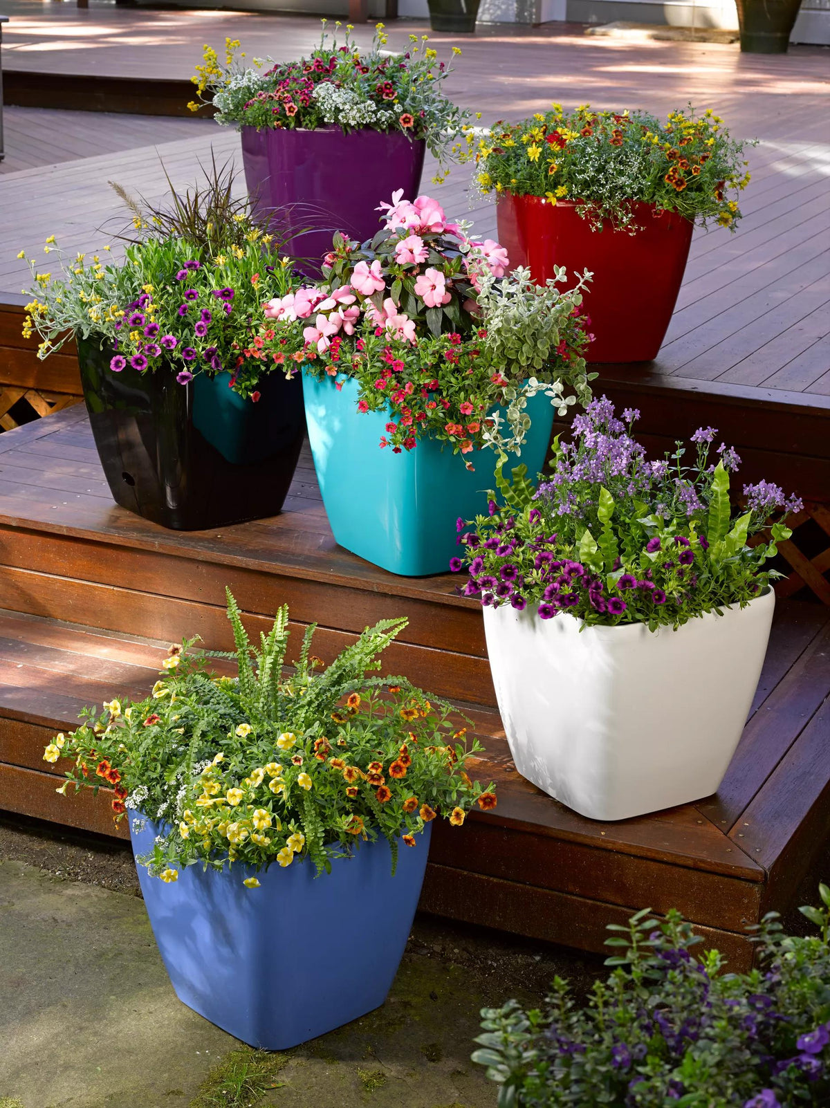 Viva™ Square Self-Watering Rolling Planter, 14" Diameter