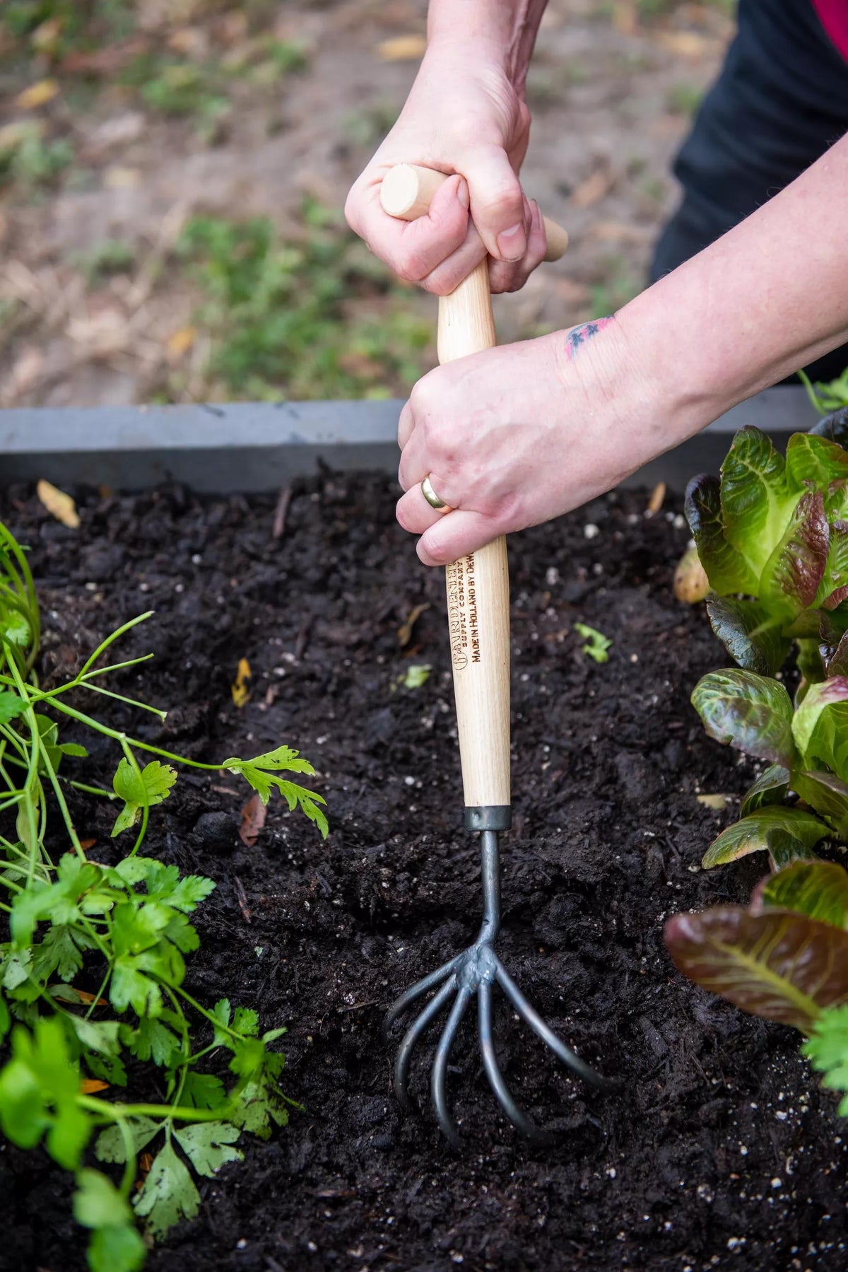 Gardener's Lifetime 5-Tine T-Grip Raised Bed Cultivator