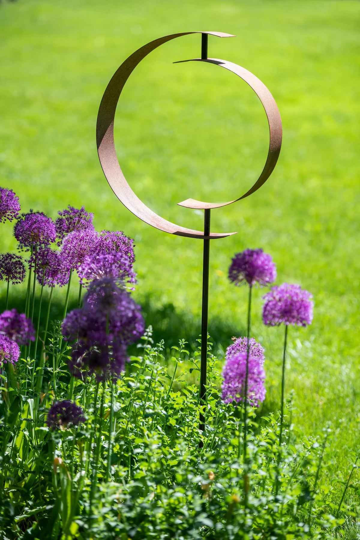 Corten Circle Garden Sculpture