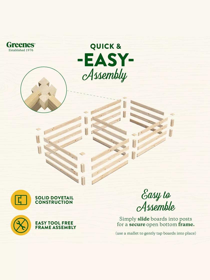 Pine Raised Garden Beds, 4'x8'