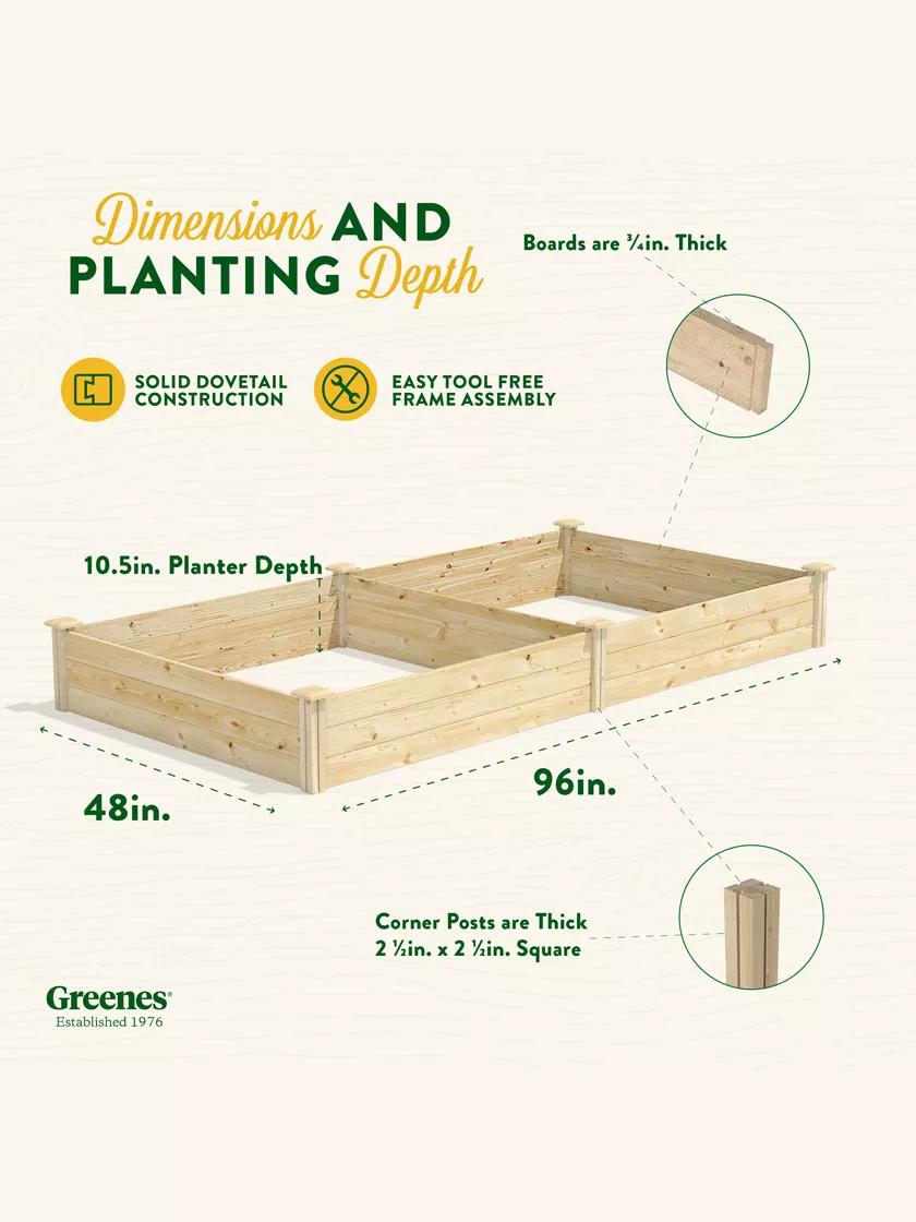 Pine Raised Garden Beds, 4'x8'