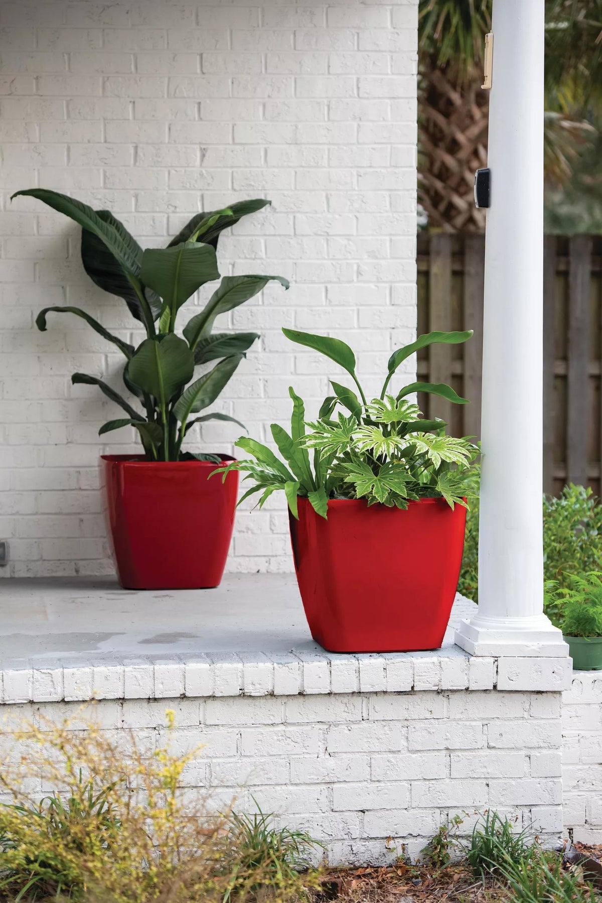 Viva™ Square Self-Watering Rolling Planter, 20" Diameter, Set of 2