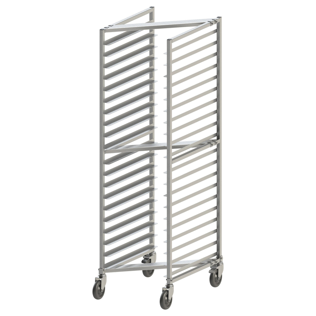 AWZK-20 - 20-Tier Nesting Sheet Pan Rack with Brakes - 3" Spacing - Welded