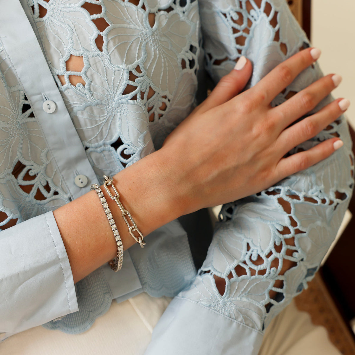 DRD Diamond Paperclip Bracelet