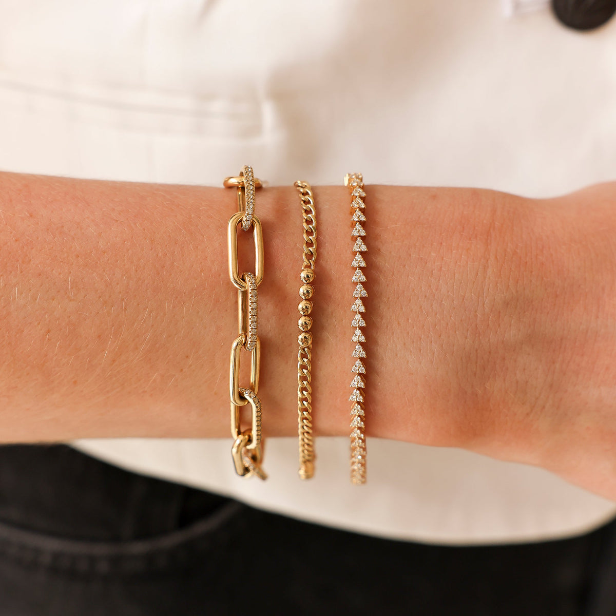 DRD Diamond Paperclip Bracelet