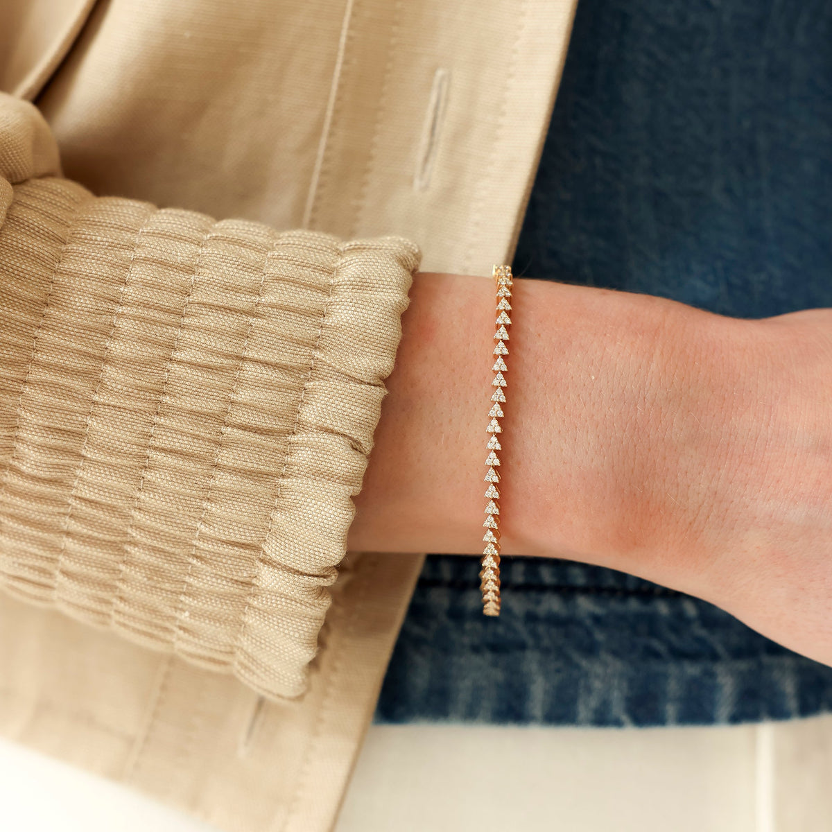 Emily Sarah Triangle Tennis Bracelet