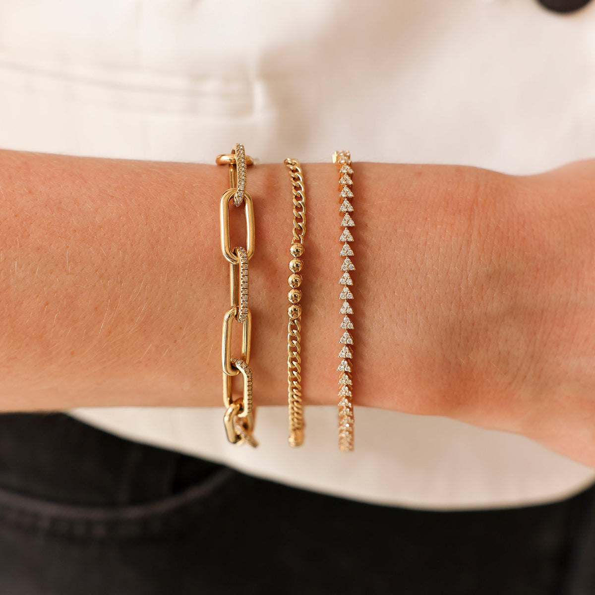 Emily Sarah Triangle Tennis Bracelet