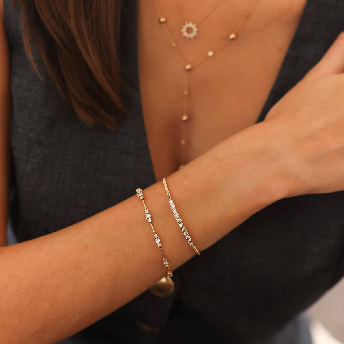 Ava Bea Spaced Tennis Bracelet