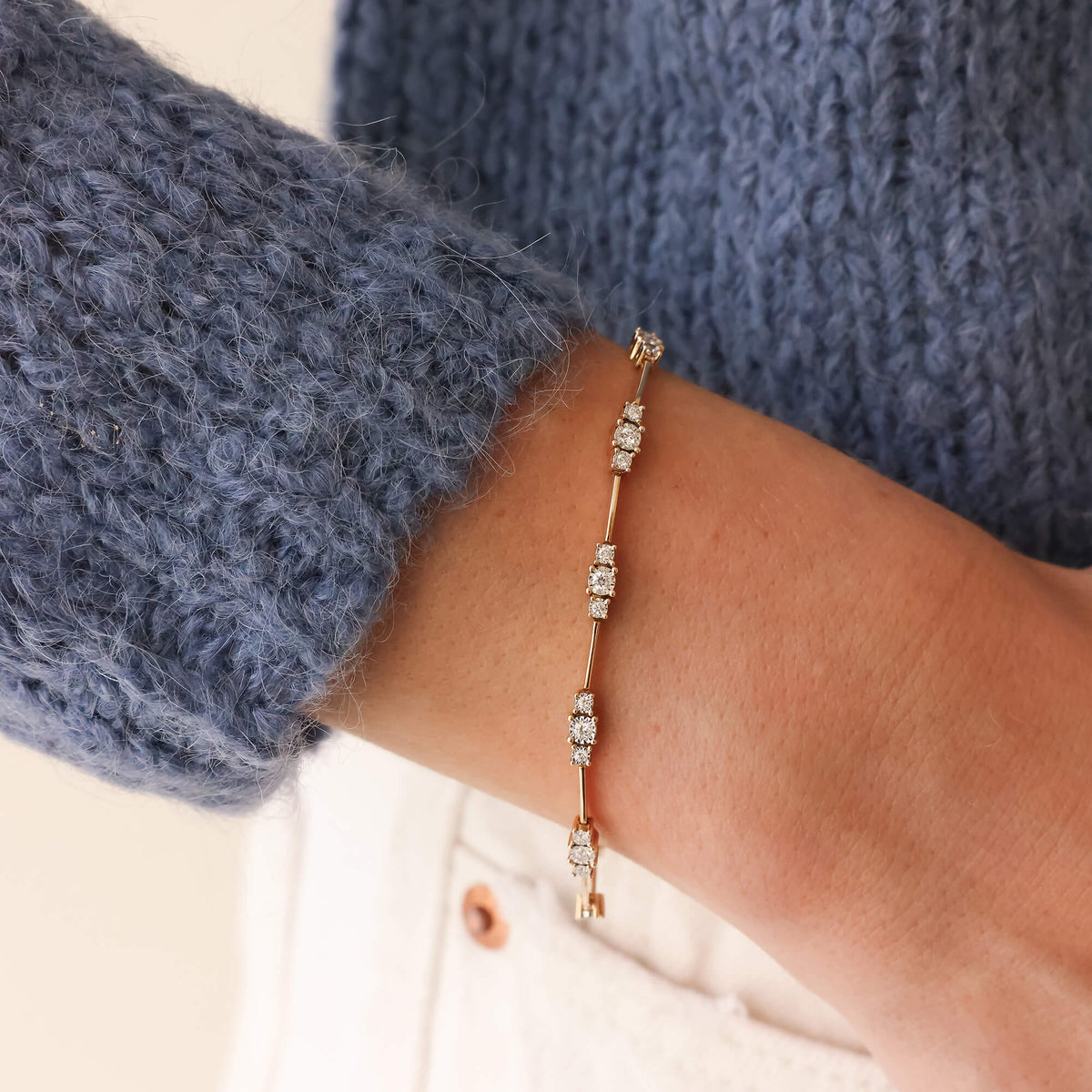 Ava Bea Spaced Tennis Bracelet