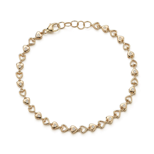 DRD Heart Tennis Bracelet