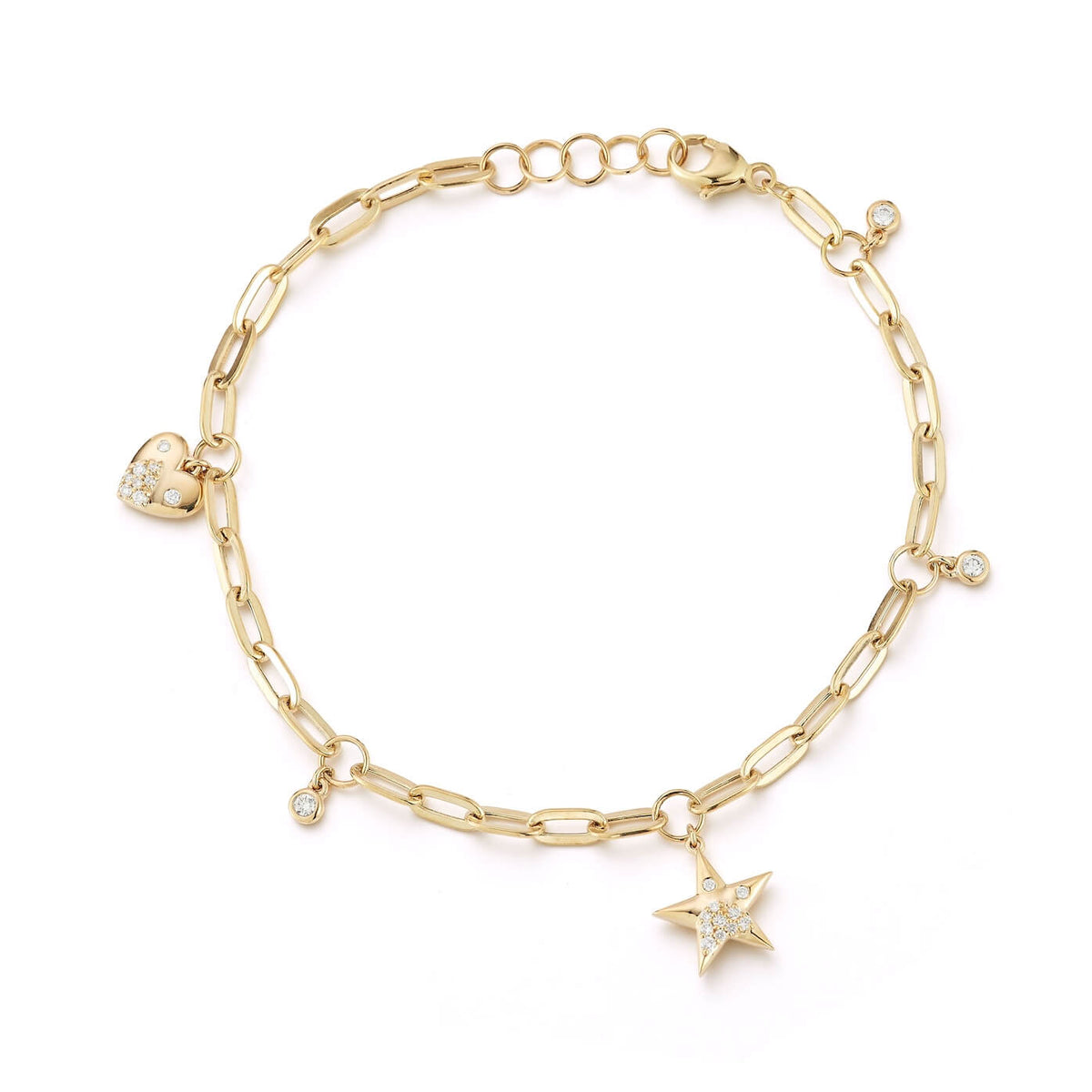 Cynthia Rose Paperclip Charm Bracelet