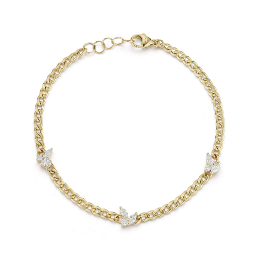 Alexa Jordyn Multi Shape Cuban Chain Bracelet