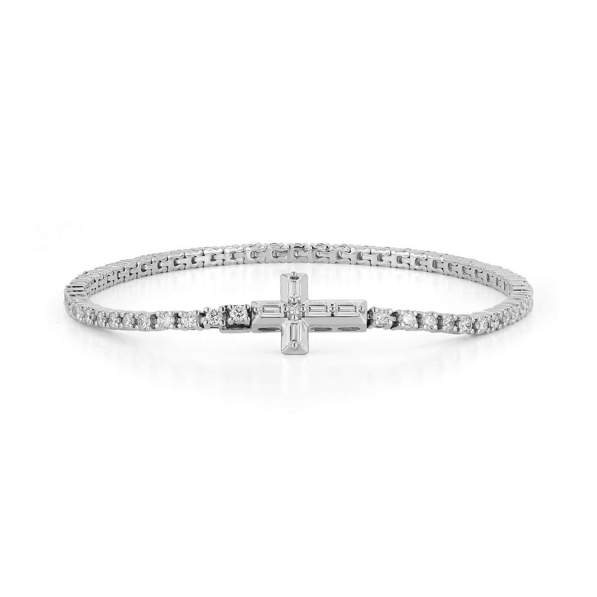 DRD Cross Lock Tennis Bracelet