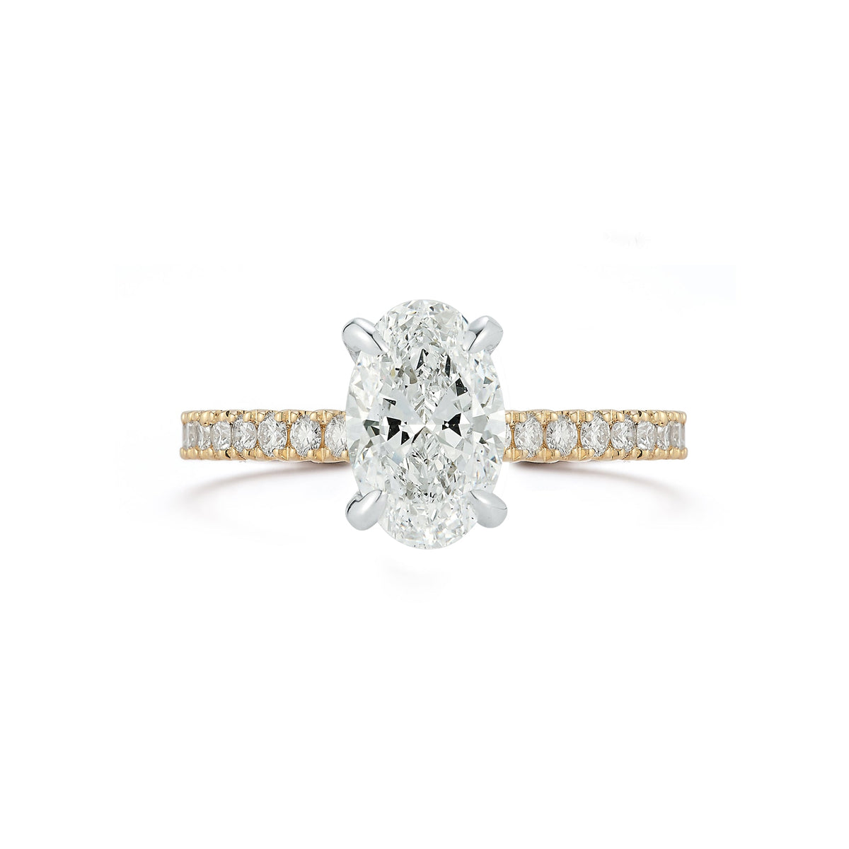 The Oval Pavé Solitaire - 1 Ct