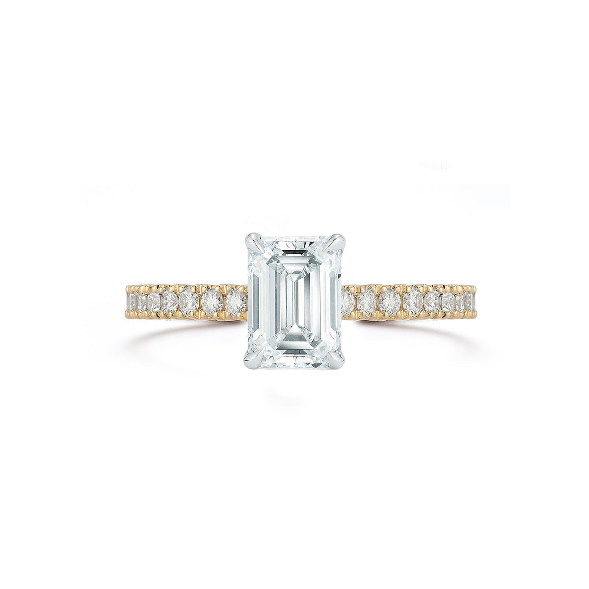 The Emerald Pavé Solitaire - 1.2 Ct