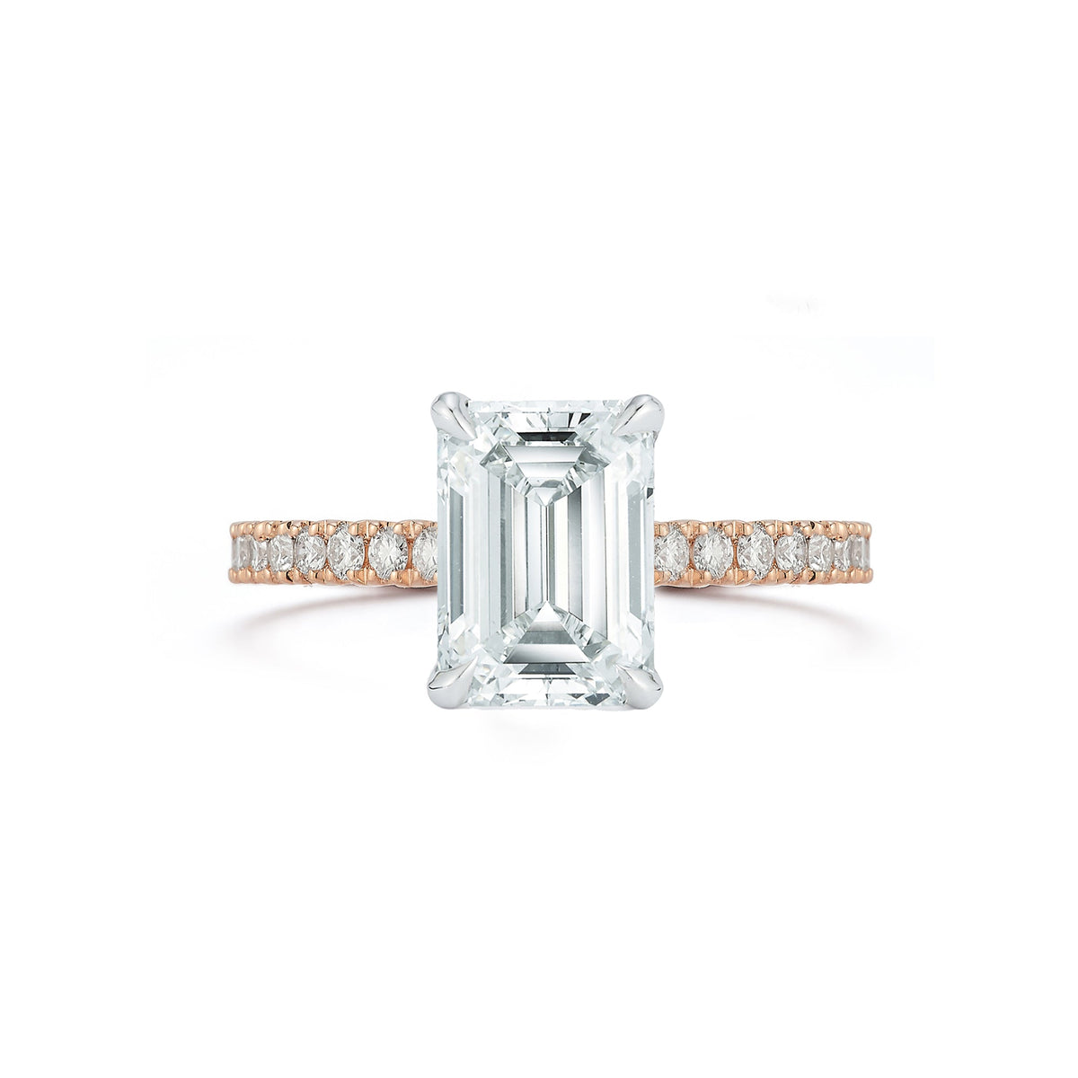 The Emerald Pavé Solitaire - 2 Ct