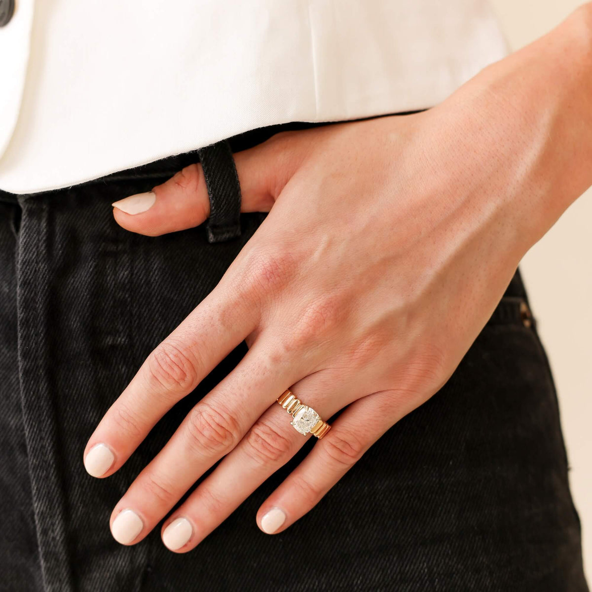 Melody Eden 2.01 Ct. Cushion Engagement Ring