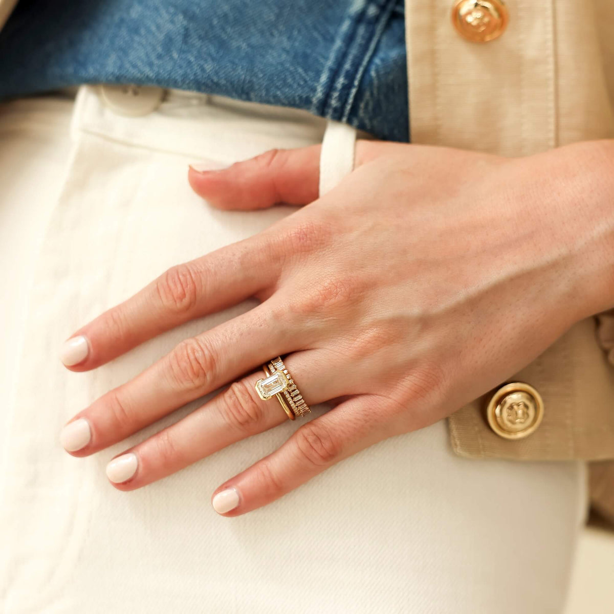 DRD Half Bezel 2.01 Ct. Emerald Engagement Ring