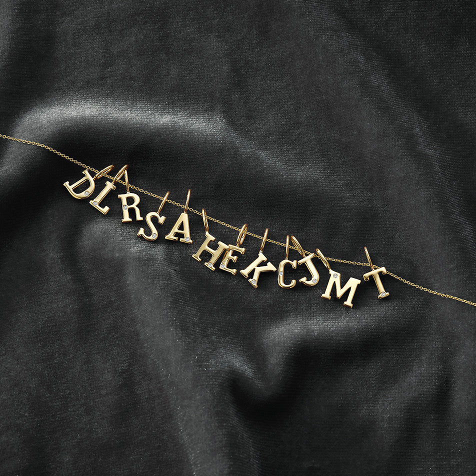 DRD Gold Initial Charm