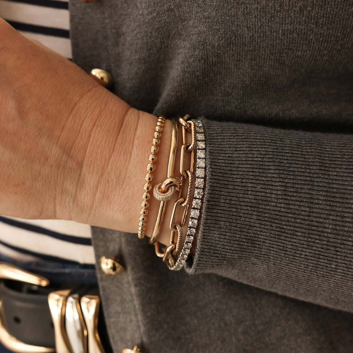 DRD Diamond Paperclip Bracelet