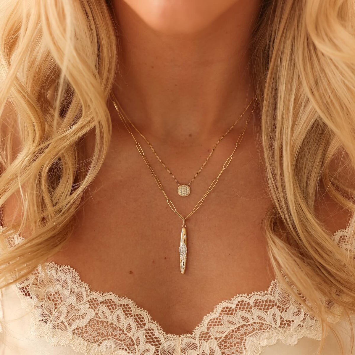 Lauren Joy Medium Disc Necklace
