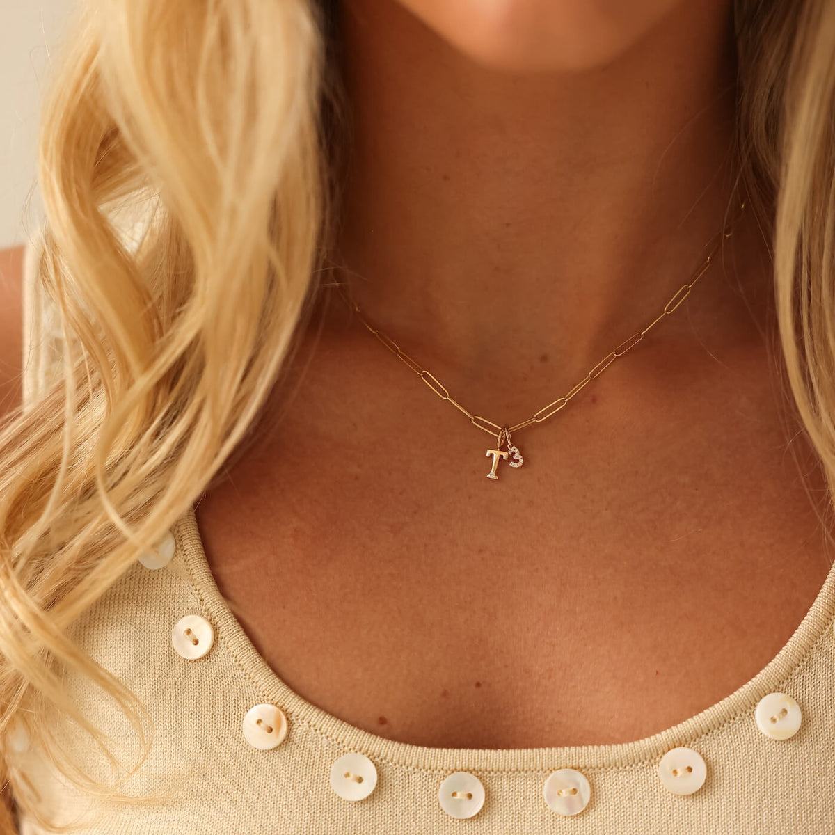 DRD Gold Initial Charm
